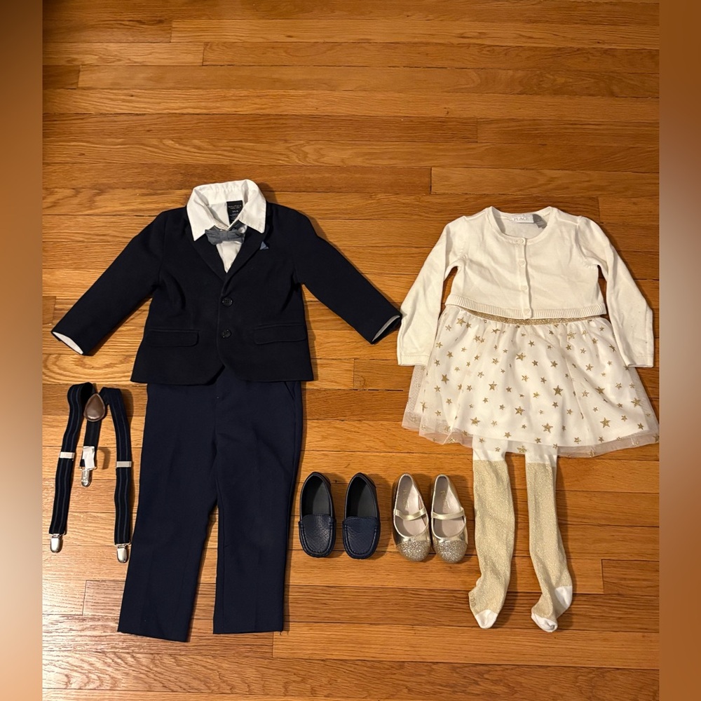 B/G Twin Toddler suit and dress 2T special occasion